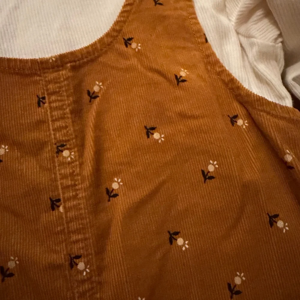 Old Navy Brown‎ Corduroy Dress with White Top